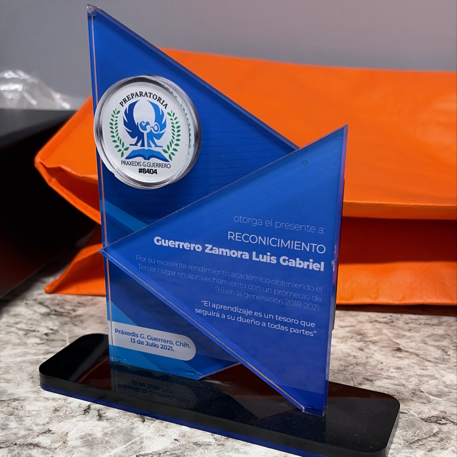 Reconocimientos en acrílico